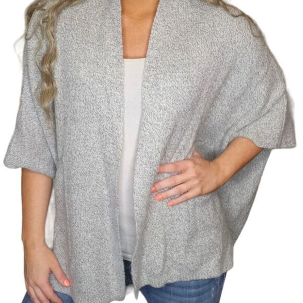 Ann Taylor LOFT‎ Gray Oversized Cardigan One Size Pockets